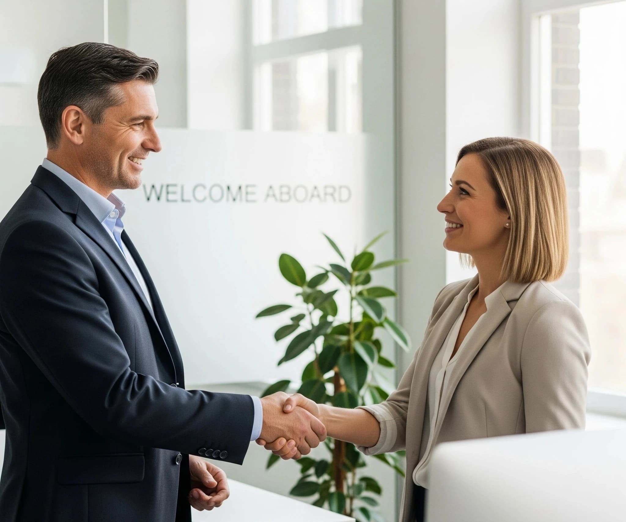 Professional recruitment handshake